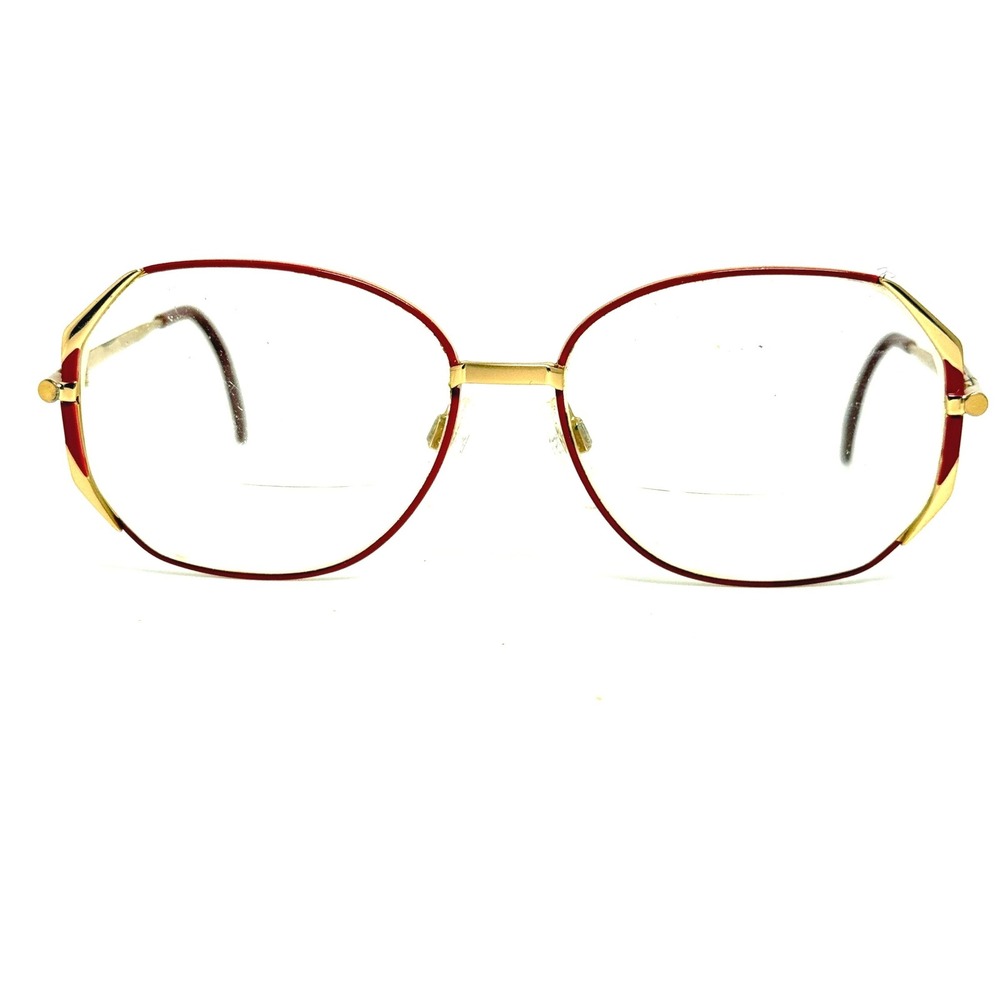 Silhouette M 6182 Vintage Eyeglasses Gold Red Frame Austria 53-14-130 Eyewear